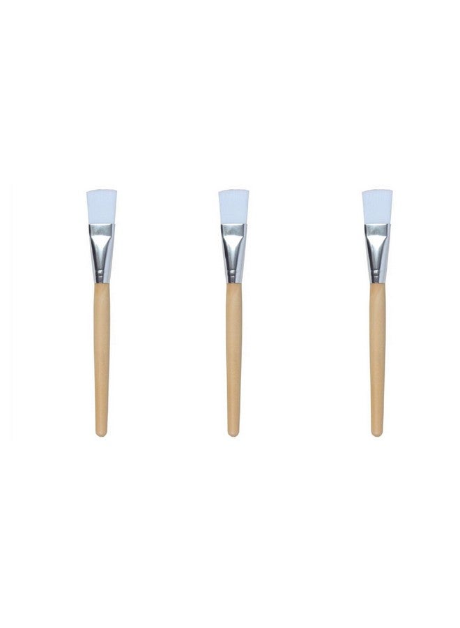 CETC Professional Flat Face Pack Brush (White, 3) - Image 1