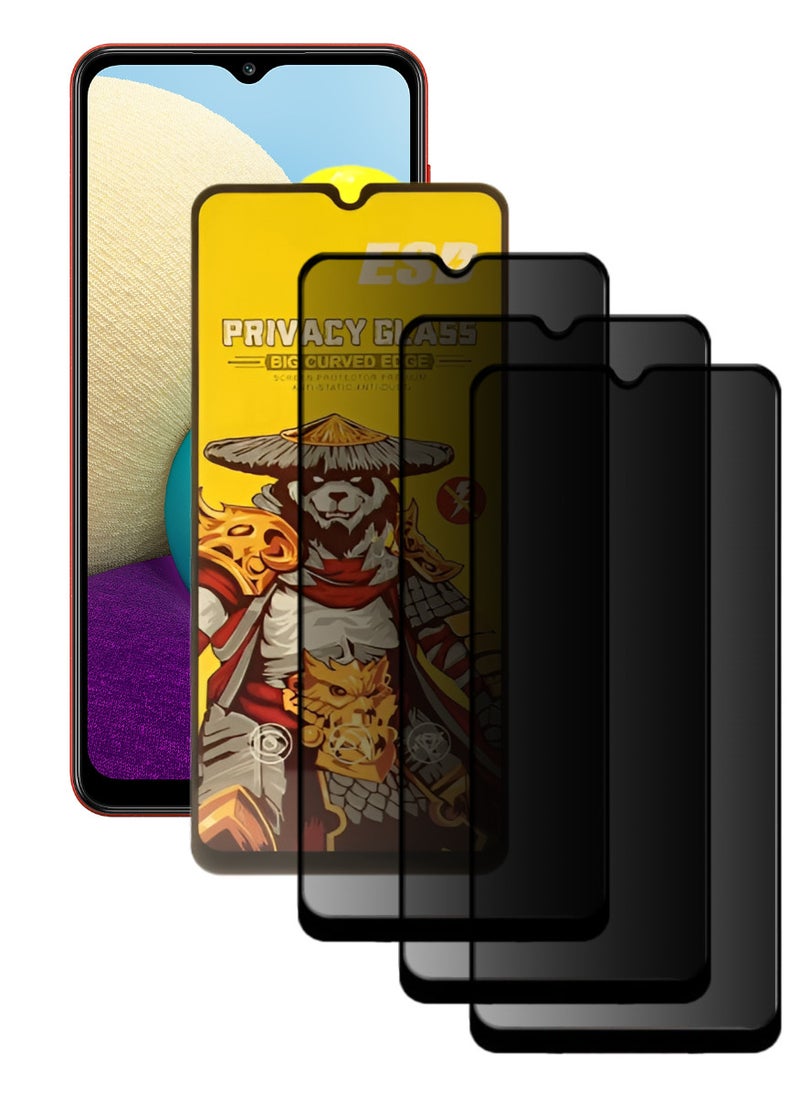 ESD 3 Pieces Tempered Dustproof Glass Screen Protector Compatible For Samsung Galaxy A02 - Image 1