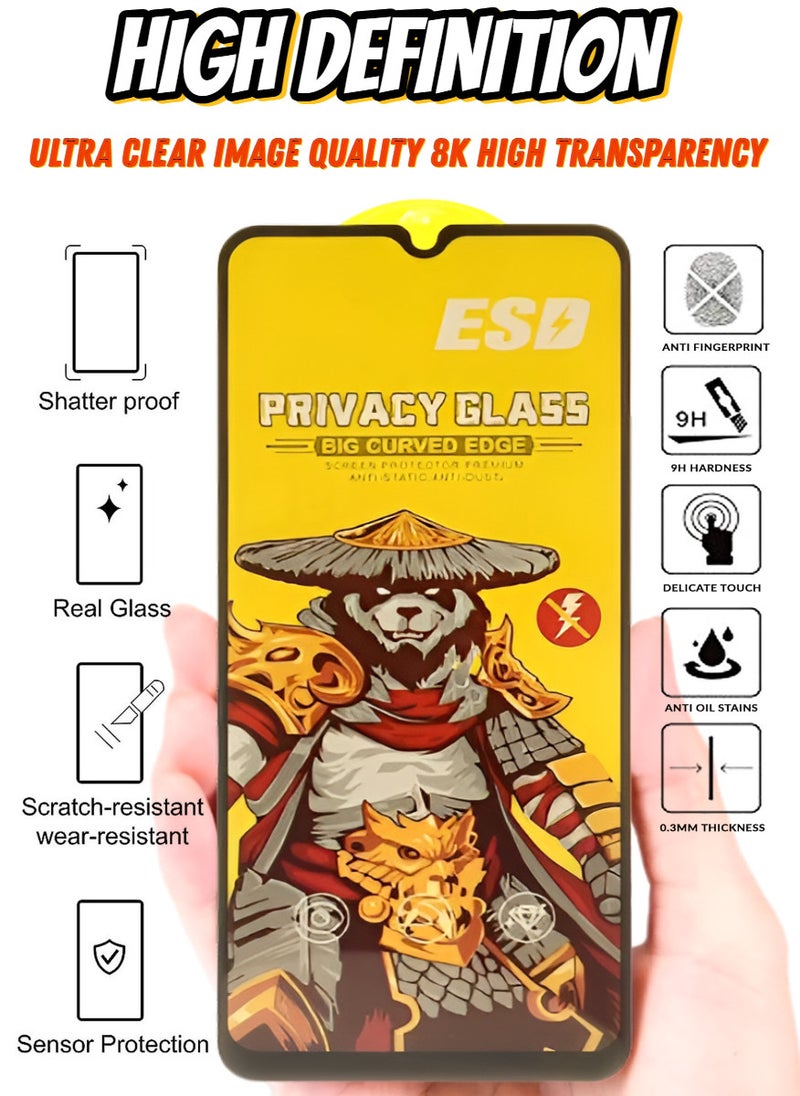 ESD 3 Pieces Tempered Dustproof Glass Screen Protector Compatible For Samsung Galaxy A02 - Image 5