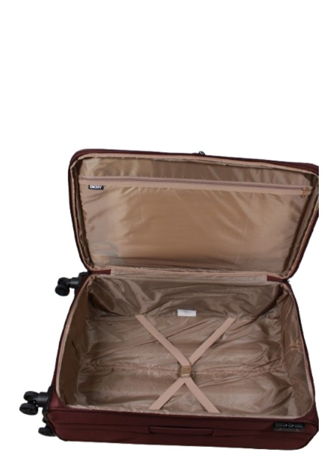 DKNY Softside Luggage on Wheels for Unisex | Ultra Lightweight ABS on with Spinner Wheels 4 Color Mauve - Image 4