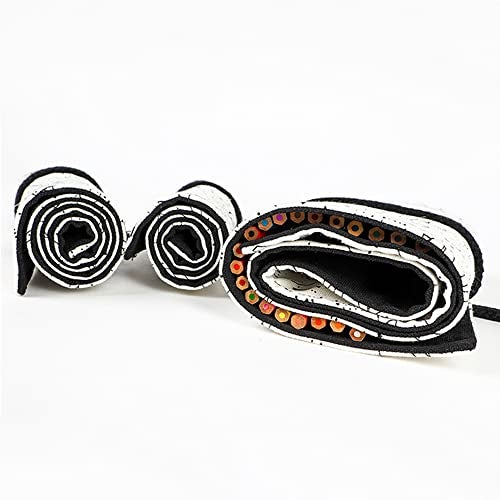 DIYOMR 24/36/72 Slots Pencil Wrap Pencil Rolls, Artist Colored Pencils Roll Up Bag Short Brushes Pouch Case Pencils Organizer for Drawing Coloring and Sketching (White Starry Sky, 72slots) - Image 4