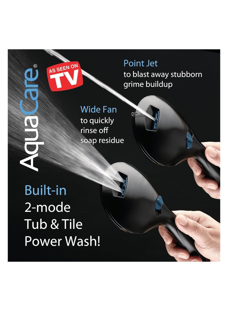 Bukela High Pressure 8-mode Handheld Shower Head - Anti-clog Nozzles, Built-in Power Wash to Clean Tub, Tile & Pets, Extra Long 6 ft. Stainless Steel Hose, Wall & Overhead Brackets - Image 5