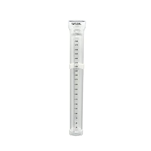 Taylor 2700N ClearVu Rain Gauge with Post Mounting Bracket, Measure and Monitor Precipitation, Easy to Read for Backyard, Patio, Garden, and Lawn, 5-inch, Clear - Image 1