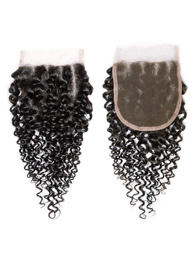 Jinhongze Kinky Curly Lace Closure Human Hair 8Inch 4X4 Free Part Lace Closure Natural Black Kinky Hair Brazilian Virgin Human Hair Swiss Lace Closure(8) … - Image 5