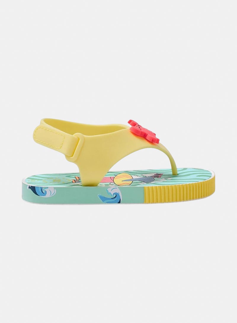 CUBS Unisex Baby Rubber Sandal – Yellow Sharks & Crabs Flip-Flop Design - Image 3