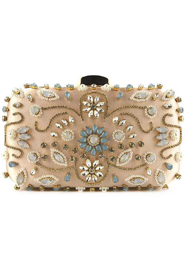 Zikra Evening Clutch Bag for Women Prom Party Wedding Purse Sparkly Crystal Rhinestones Ladies Handbag Designer Evening Handbag, Lady Party Classic Clutch Purse with Shoulder Chain - Image 3