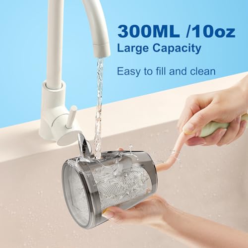 WellLeo Water Flosser for Teeth, 300ML Cordless Oral Irrigator Rechargeable Dental Flosser Picks with 5 Modes 5 Jet Tips,IPX7 Waterproof Teeth Cleaner for Braces Gum Care, Home Travel Use - Image 3