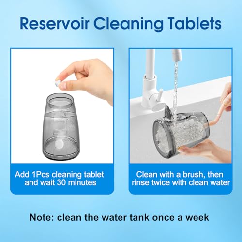 WellLeo Water Flosser for Teeth, 300ML Cordless Oral Irrigator Rechargeable Dental Flosser Picks with 5 Modes 5 Jet Tips,IPX7 Waterproof Teeth Cleaner for Braces Gum Care, Home Travel Use - Image 4