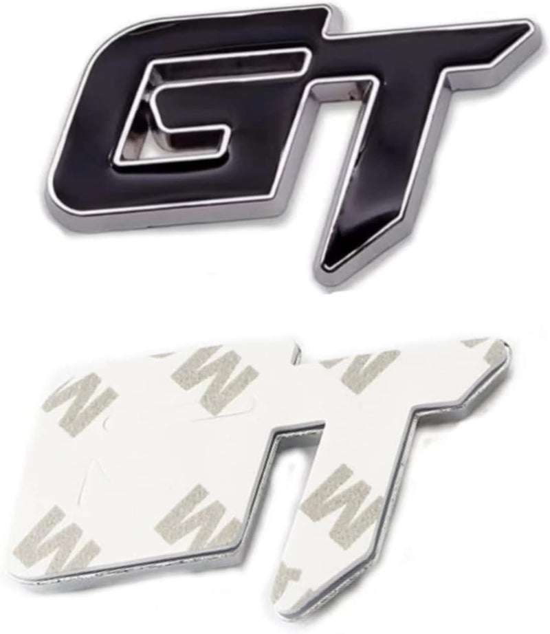 AutoBizarre 3D Raised GT Metal Monogram Emblem Badge Sticker for All Cars & Bikes (Black) - Image 4