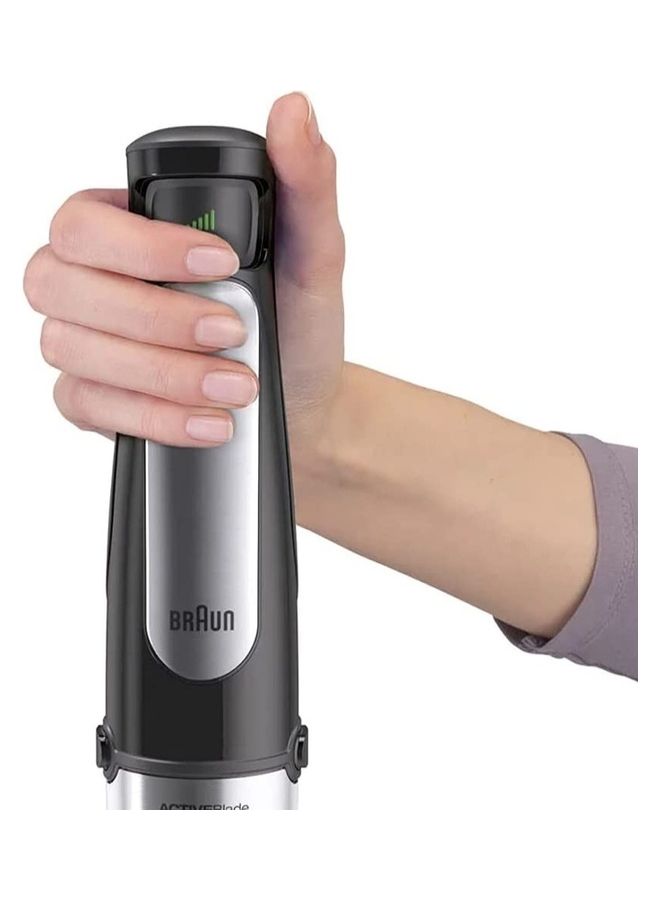 BRAUN Hand Blender MultiQuick with 600ml BPA-free Beaker, 1.5L Food Processor, 350ml Chopper, Puree/Masher, Whisk, Easy SmartSpeed, SplashControl & PowerBell Plus Technology MQ 7087X Black and Silver - Image 3