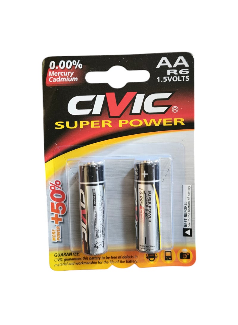 2-Piece Max AA Batteries
