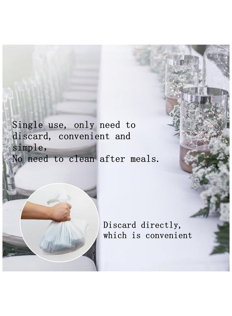 DELGREEN 4 Pack Disposable Table Cloths, Plastic Rectangle Table Cloth Waterproof Decorative Table Cover for BBQ Party Wedding Indoor or Outdoor Usethicken - Image 3