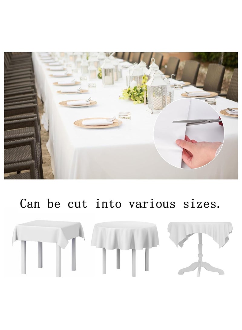 DELGREEN 4 Pack Disposable Table Cloths, Plastic Rectangle Table Cloth Waterproof Decorative Table Cover for BBQ Party Wedding Indoor or Outdoor Usethicken - Image 5