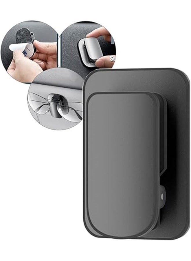 Generic Vehicle Eyewear Clip,ontto Glasses Holder for Car Sun Visor Eyeglass Hanger Clip Sunglasses Card Glasses Ticket Card Clip Accessory(Stick-up,Black-Grey) - Image 2