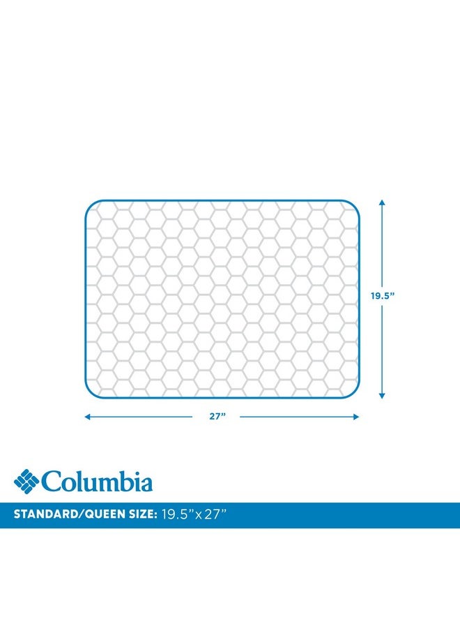 Columbia - Columbia Comfort Ice Fiber Soft Down Alternative Bed Pillow - Instant Cooling 2 Sided Ice Fiber Cover - Supportive & Cozy Polyester Fiber - Back & Stomach Sleeper, Standard/Queen - Image 1