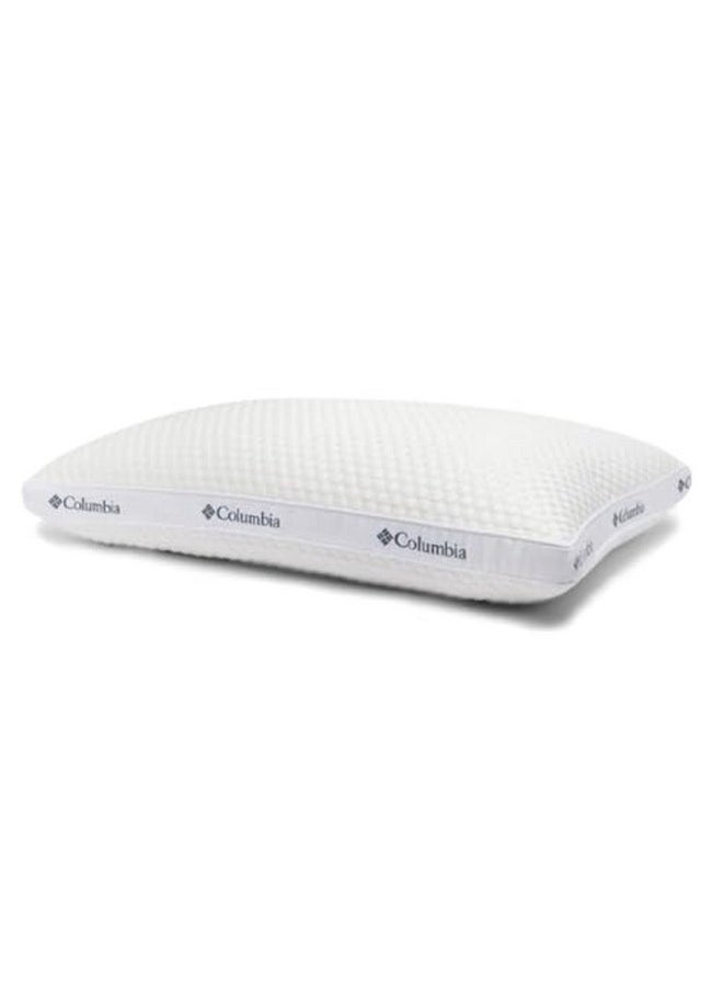 Columbia - Columbia Comfort Ice Fiber Soft Down Alternative Bed Pillow - Instant Cooling 2 Sided Ice Fiber Cover - Supportive & Cozy Polyester Fiber - Back & Stomach Sleeper, Standard/Queen - Image 1
