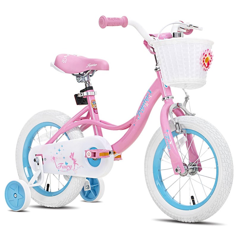 JOYSTAR 12 Inch Kids Bike for Ages 2 3 4 Years Girls, Toddler Bike with Training Wheels & Handbrake for 2-4 Years Old Child, Pink - Image 1