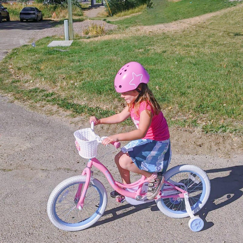 JOYSTAR 12 Inch Kids Bike for Ages 2 3 4 Years Girls, Toddler Bike with Training Wheels & Handbrake for 2-4 Years Old Child, Pink - Image 4