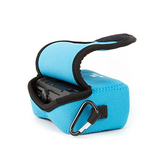 MegaGear Canon Powershot Sx730 Hs, Sx720 Hs, Sx710 Hs, G16, G15 Ultra Light Neoprene Camera Case, With Carabiner - Blue - MG1247, PU Leather - Image 3