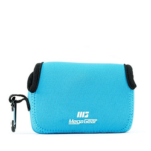 MegaGear Canon Powershot Sx730 Hs, Sx720 Hs, Sx710 Hs, G16, G15 Ultra Light Neoprene Camera Case, With Carabiner - Blue - MG1247, PU Leather - Image 1