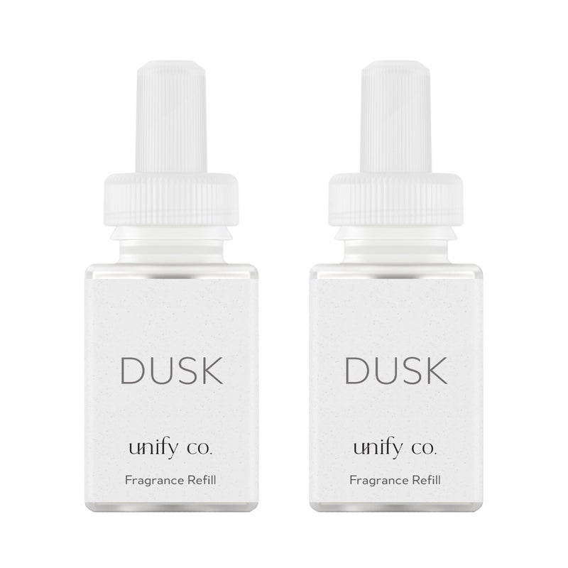 بيورا تعبئة Pura & Unify Co. Home Scent Rechich - عطر Diffuser Smart Home - ما يصل إلى 120 ساعة من العطر المتميز لكل إعادة ملء - عطر الناشر النظيف والآمن - الأسرة الأساسية - 2 حزمة الغسق - Image 1