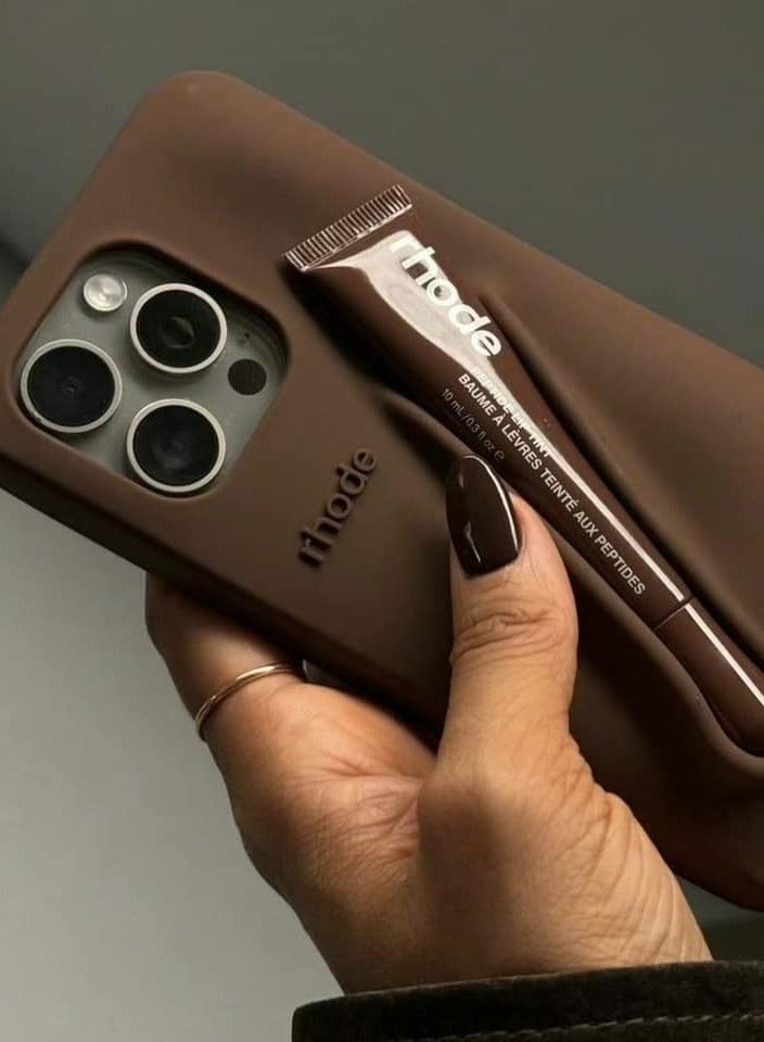 rhode Rhone iPhone 15 plus Phone Case with Lip Gloss ,Mobile phone case Lipstick Set (Espresso), Shockproof, scratch-resistant, portable, Rhone Applicable to iPhone 15 plus - Image 3