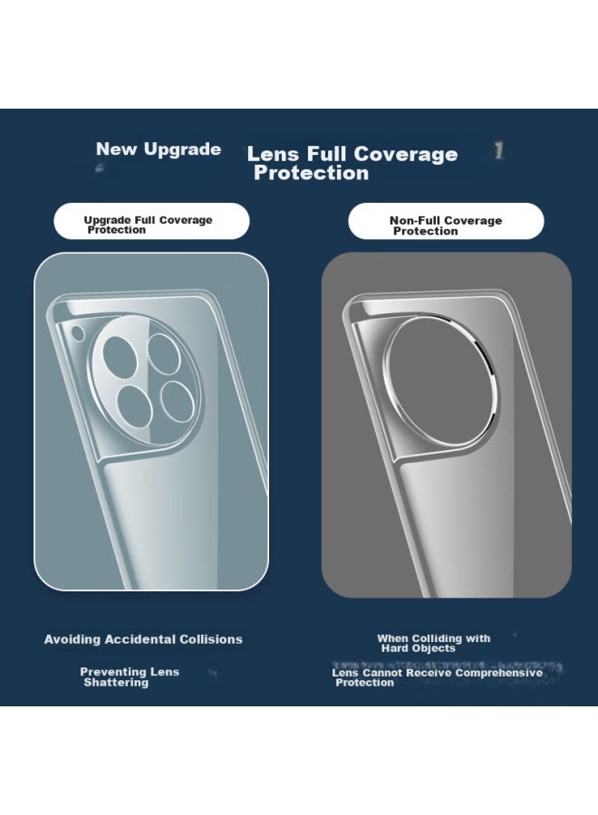 Freeson Phone Case For Oneplus 12, Slim Simple Full Protection Shockproof Clear Tpu Soft Shell (With Ring Holder And Lanyard), Transparent - Image 2