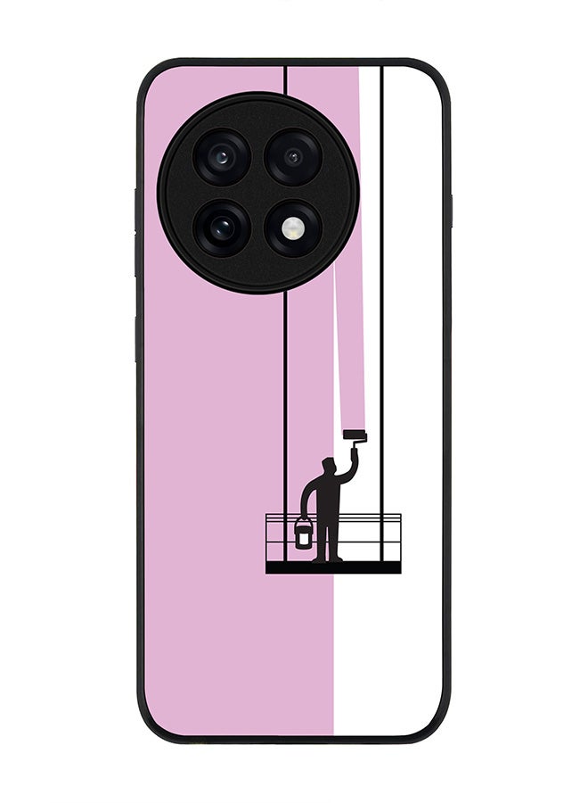 Stylizedd For OnePlus 13R / Ace 5 Pro Case,Slim fit Camera Protection, Shockproof Thin Phone cover  - Paint Hanger (Pink)