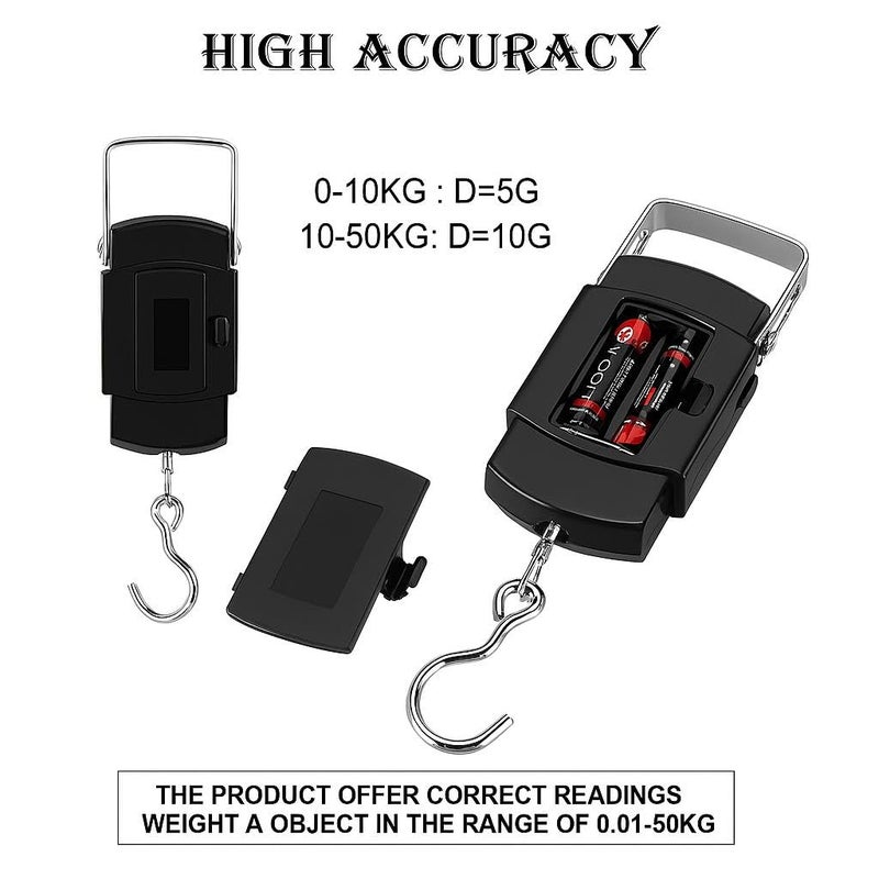 KMJSA - Electronic Portable Digital LED Screen Luggage Weighing Scale, 50 kg/110 Lb For Multi-Purpose Use. - Image 4