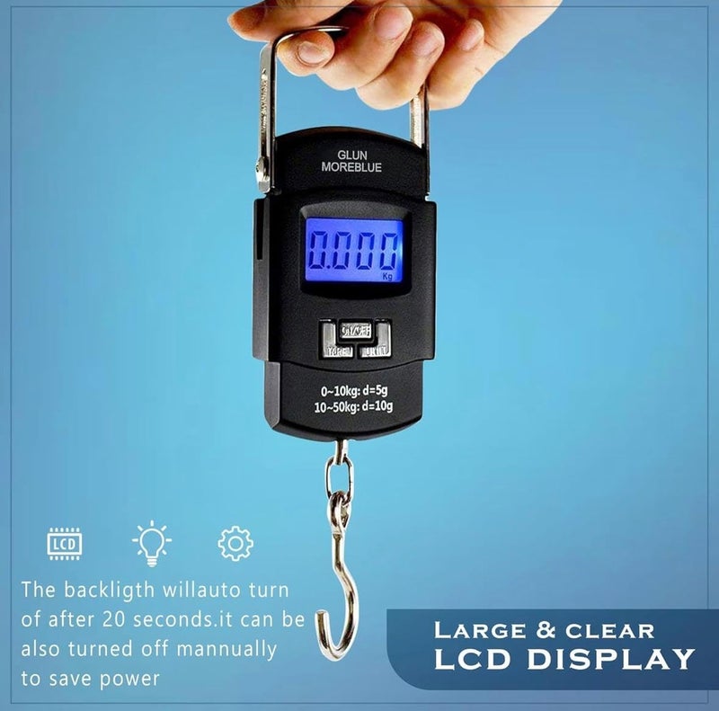 KMJSA - Electronic Portable Digital LED Screen Luggage Weighing Scale, 50 kg/110 Lb For Multi-Purpose Use. - Image 3