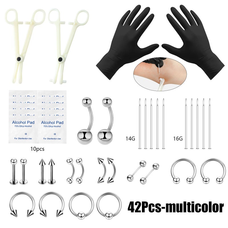 Body piercing jewelry set, 316 stainless steel