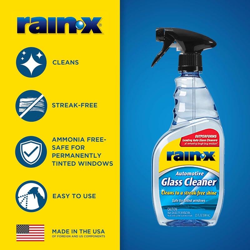 Rain-X RainX RainX 630018 Glass Cleaner Concentrated StreakFree Formula for Car Windows Windshield  Mirrors Removes Bug Residue Road Grime  Smoke Film  23 Fl Oz - Image 5