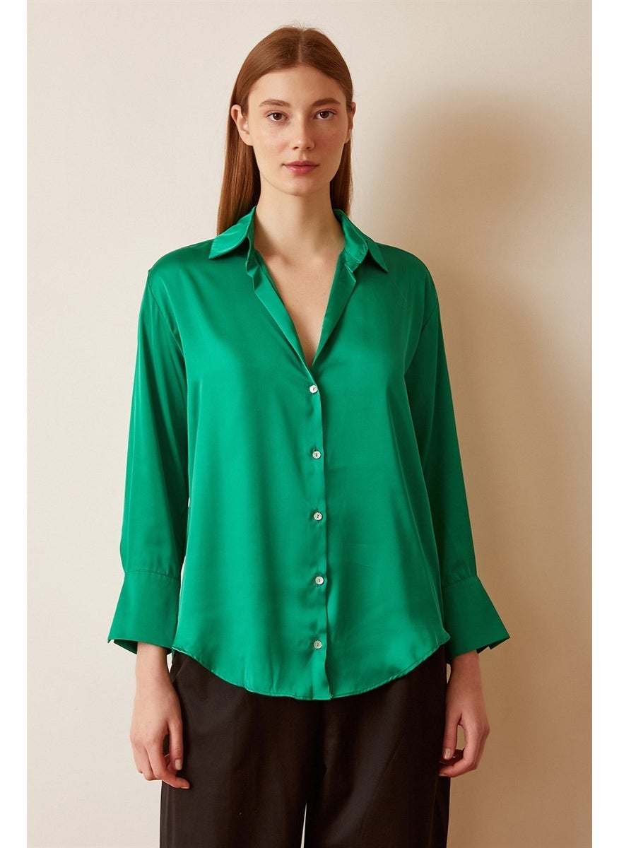 Never More Basic Satin Shirt  - Image 2