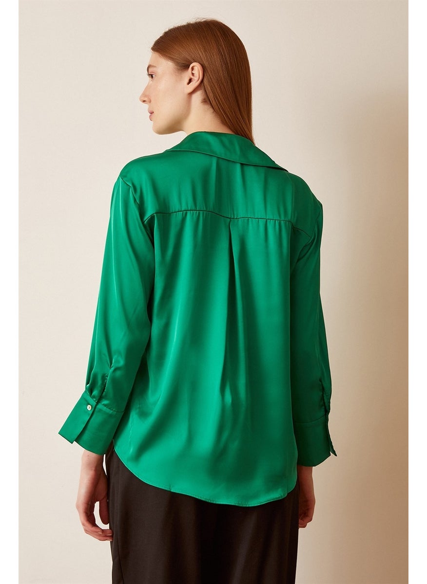 Never More Basic Satin Shirt  - Image 4