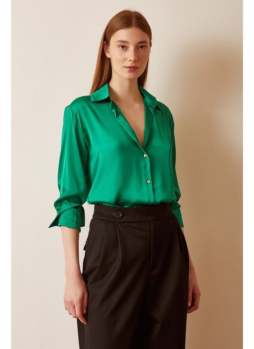 Never More Basic Satin Shirt  - Image 5