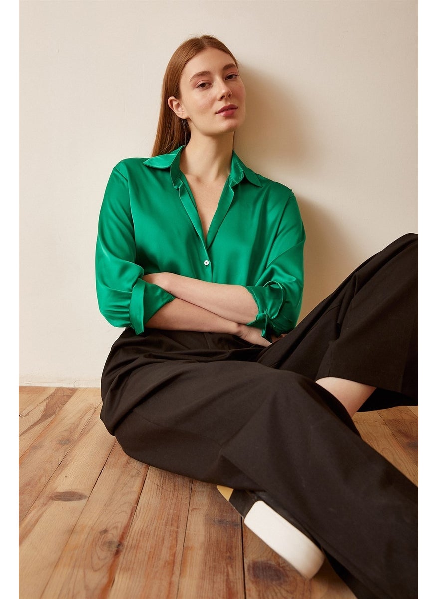 Never More Basic Satin Shirt  - Image 1