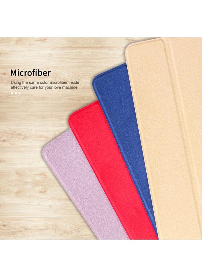 Generic - iPad Mini 2/3/4/5 folding Litchi Texture Horizontal Flip PU Leather Plus Shockproof TPU Case with Holder and Pen Slot Blue - Image 1