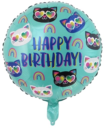 Atpata Funky Cat Birthday 5pcs. Foil Balloons Party Decorations/Cat Shape Party Balloons - Image 2
