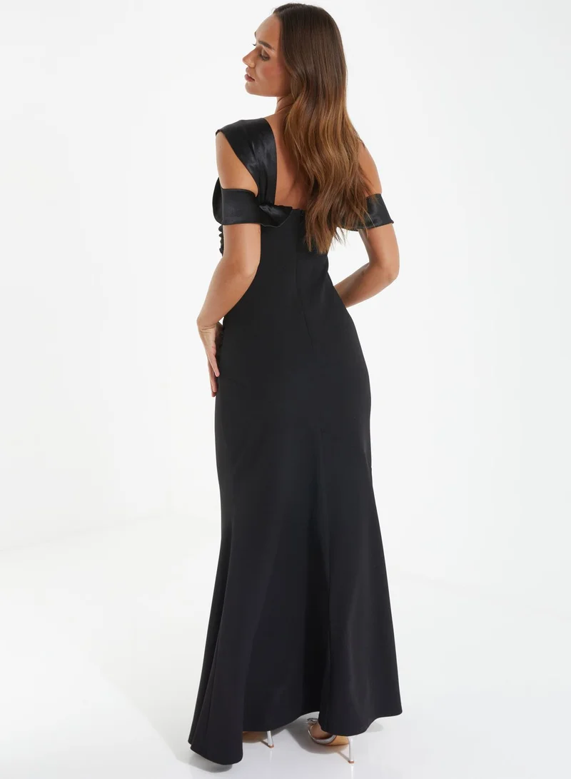 QUIZ One Shoulder Cut Out Dress