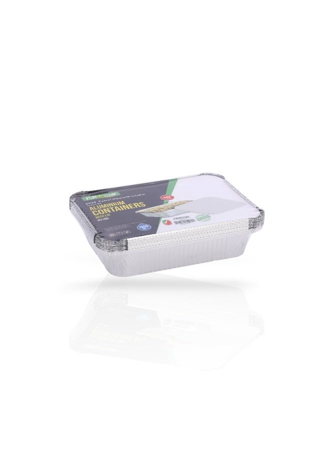 packwell عبوة ألمنيوم باكويل مع غطاء 10 قطع مجموعة - Image 1