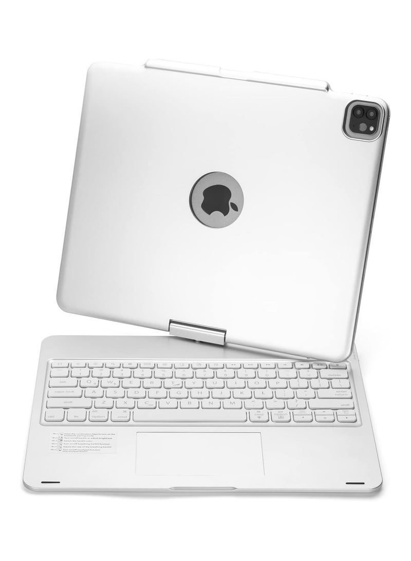 general Rotary Type Magic Smart Bluetooth Keyboard Case Compatible with iPad Air 13 Inch 2024 Model number A2903 A2904 with Trackpad RGB Backlit Keyboard - Image 2