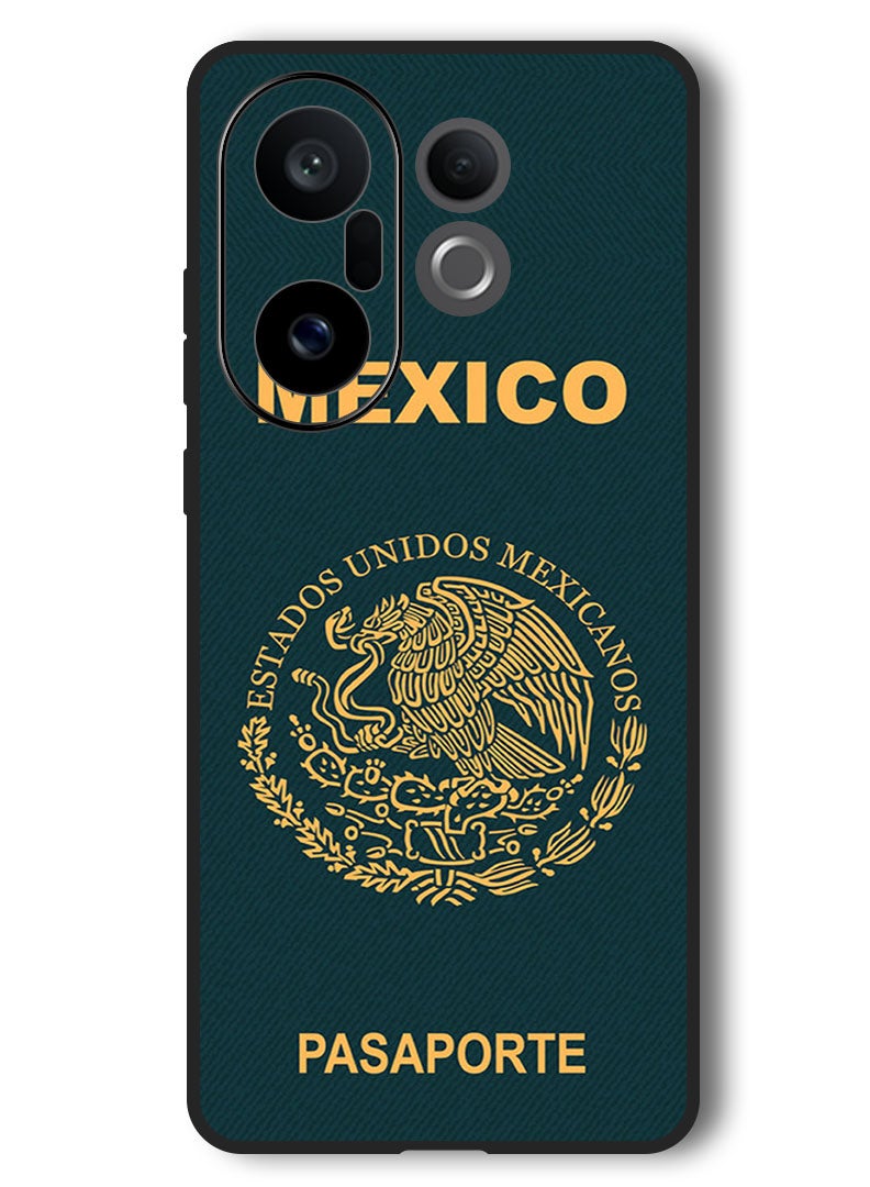 Theodor Case Compatible with Vivo X200 FE 6.31 Inch Protection Shockproof Bumper Cover Mexico Passport - Image 1