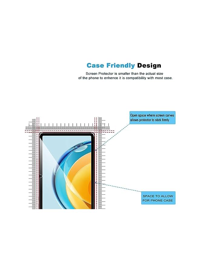 2 Pack Tempered Glass Compatible With Huawei Matepad Se 10.4 Inch Steel Film Tablet Screen For Matepad Se 10.4 Inch Toughened Protection Case - Image 4