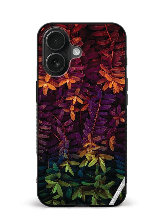 VR CREATIVE Protective Case Cover For Apple iPhone 16 Leaves Design Multicolour