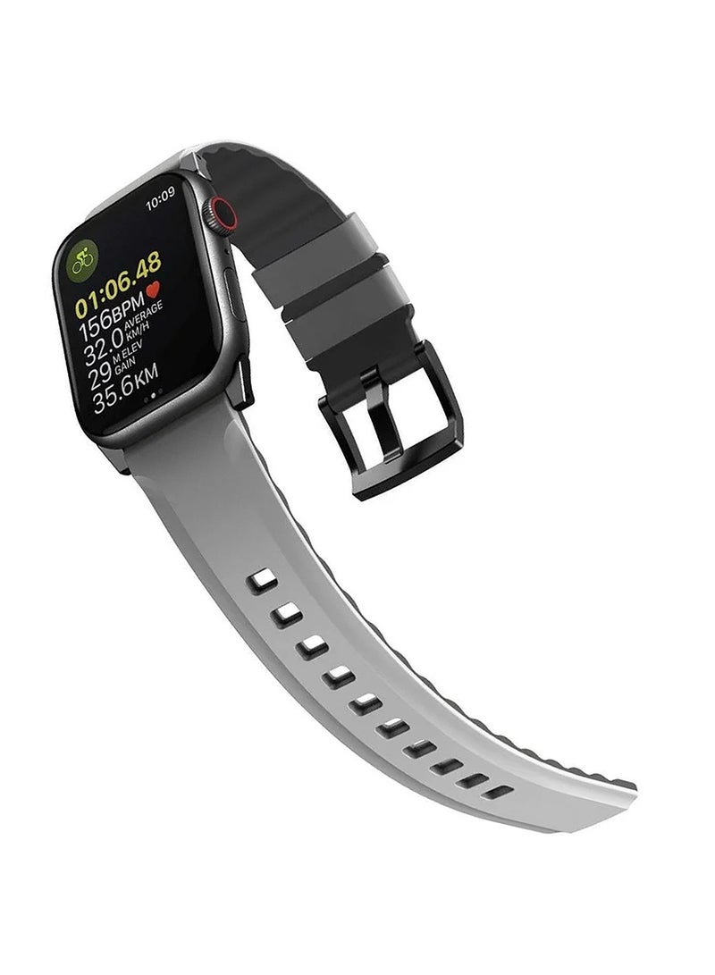 يونيك حزام ساعة آبل 45/44/42 مم، UNIQ LINUS Airosoft Silicon - Image 1