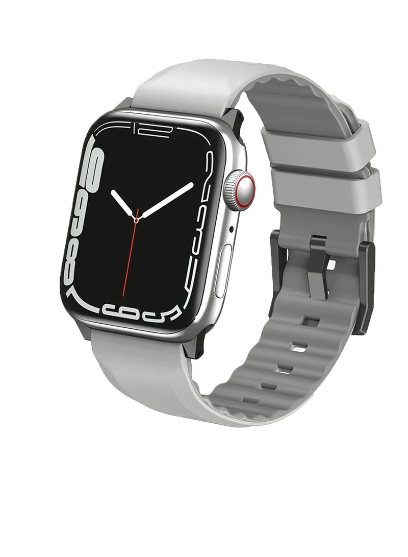 يونيك حزام ساعة آبل 45/44/42 مم، UNIQ LINUS Airosoft Silicon - Image 2