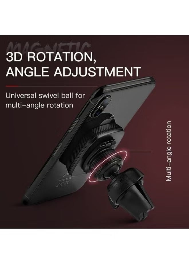 GO-DES GD-HD611 Car Air Vent Magnetic Phone Holder,360 Degree Rotation Mobile Car Mount Compatible with iPhone 13 Mini/iPhone 13/13 Pro / 13 Pro Max/iPhone 12 Series Black - Image 2