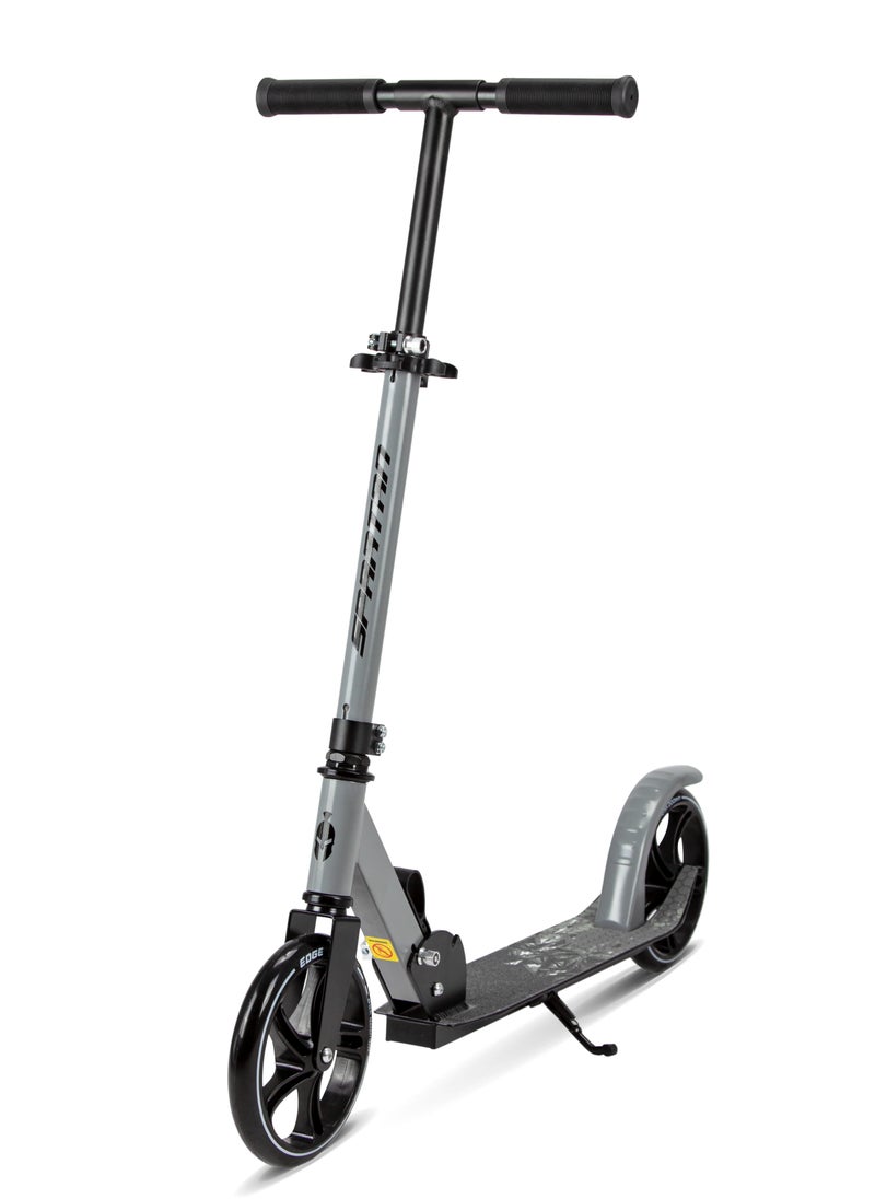 Spartan - Edge Folding 2 Wheel Kick Scooters 200mm | Adjustable Handlebar | Easy  Folding Mechanism | PU Wheels 200mm |  Folding Scooter Grey - Image 1