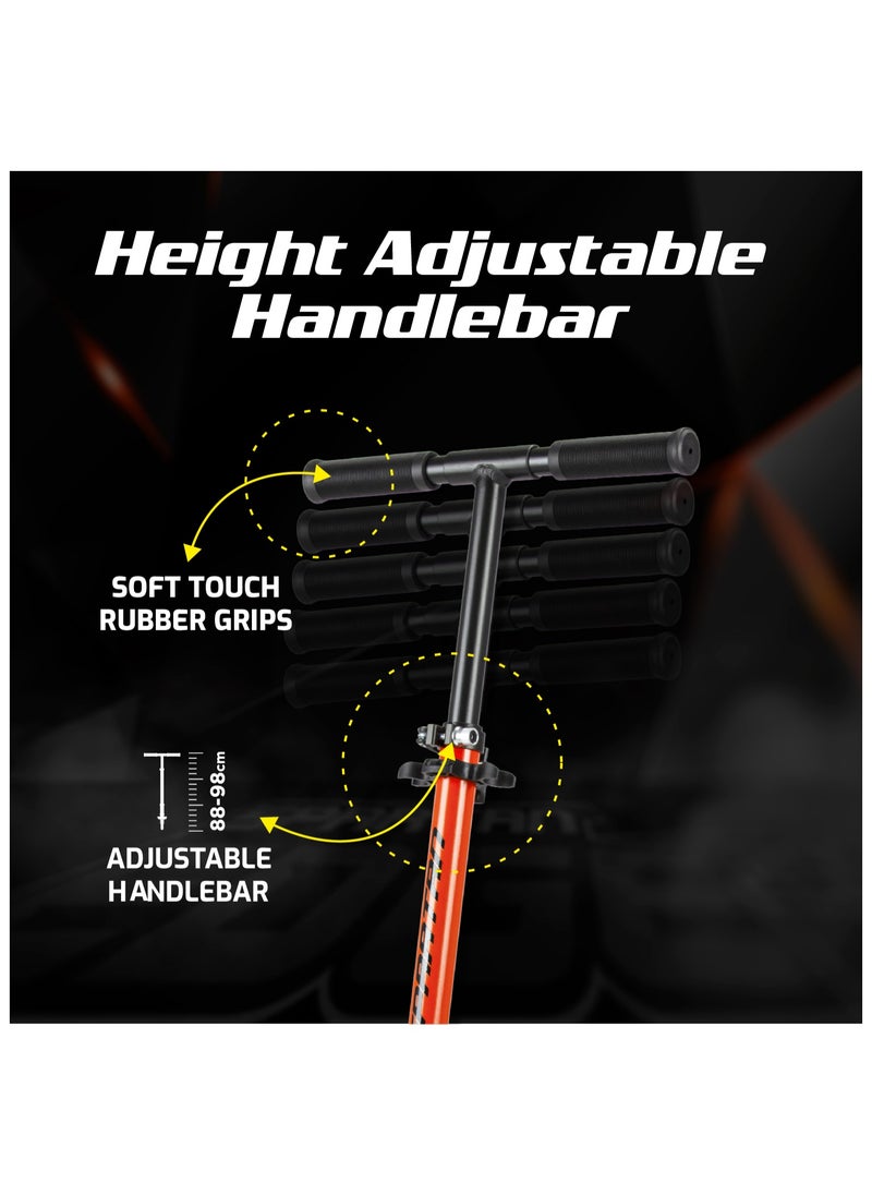 Spartan - Edge Folding 2 Wheel Kick Scooters 200mm | Adjustable Handlebar | Easy  Folding Mechanism | PU Wheels 200mm |  Folding Scooter Grey - Image 1