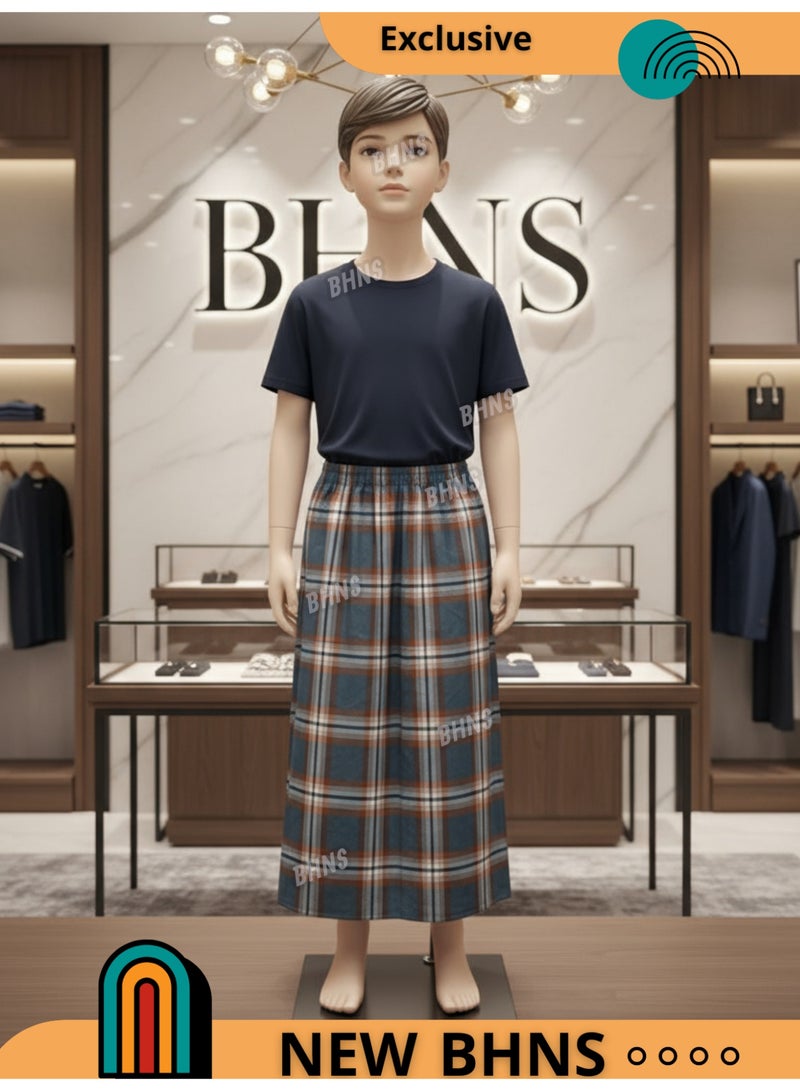 بهنس فوطة ولادي وزرة مطاط  للاولاد وزرة صيفي مريحة جدا وباردة لاطفال وزار ولادي معوز صارون فوطة اولاد صاروم اسباعية ولادية مناسب للمنزل والنوم واوقات الصلاة - Image 2